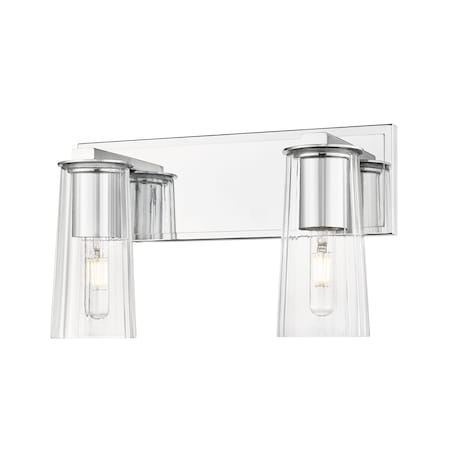 Z-Lite Titus 2 Light Vanity, 16in. W x 9.5in. H, Chrome 826-2V-CH
